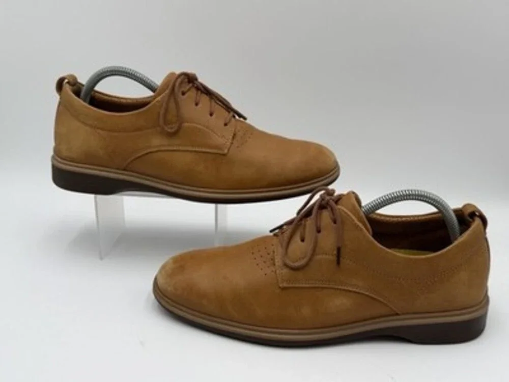 Amberjack Men's Size 8 The Original Full Grain Leather Dress Shoes Honey Tan